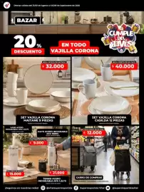 Catálogo Supermayorista Vital semana 36 Página 3: Maitane set vajilla corona €32.000,00, Corona vajilla casilda €40.000,00