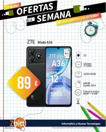 Catálogo Zbitt semana 36 Página 4: Zte blade a36 €89,00