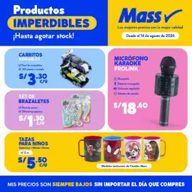 Catálogo Mass Página 1: Carritos armables €3,30, Set de brazaletes €1,30
