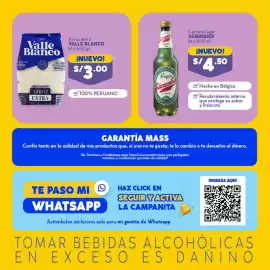 Catálogo Mass Página 7: Sämmbiér lager €4,50, Valle Blanco arroz extra €3,00