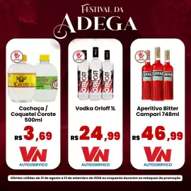 Catálogo VN Autosserviço Página 2: Cachaça / Coquetel Corote €3,69, Aperitivo Bitter Campari €46,99