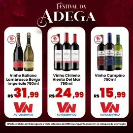 Catálogo VN Autosserviço Página 3: Vinho Italiano Lambrusco Borgo Imperiale €31,99, Vinho Campino €15,99