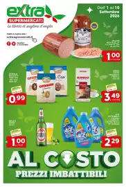 Volantino Extra Supermercati Pagina 1: Ace Detersivo €2,29, Kimbo Caffè Macinato Fresco €3,49