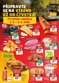 Billa leták týden 36 Strana 34: Srdce domova smetanový jogurt bílý €54,90, Cikánský šál €18,90