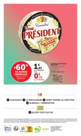 Catalogue Maximarché page 24: President Camembert €0,73