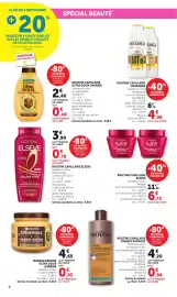 Catalogue Maximarché page 6: L'ORÉAL ELSEVE €4,68, ELSEVE MASQUE PROTECTEUR DE COULEUR €6,72