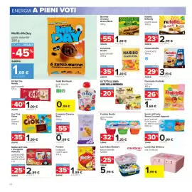 Volantino Carrefour Pagina 22: Croissant Classico Bauli €0,99, I Triangolini Valfrutta €2,89