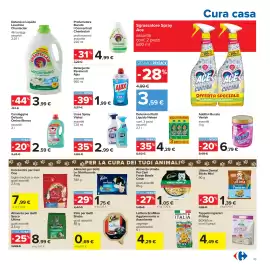 Volantino Carrefour Pagina 33: Alimento per Gatti Le Ghiottonerie Felix €1,75, Candeggina Delicata Omino Bianco €2,59