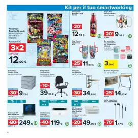 Volantino Carrefour Pagina 42: Sedia Ufficio con Braccioli €39,90, Scrivania Pieghedole €14,92