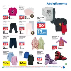 Volantino Carrefour Pagina 47: Leggin in Cotone Biologico Baby €3,49, Jogger in Felpa Tinta Unità €3,49