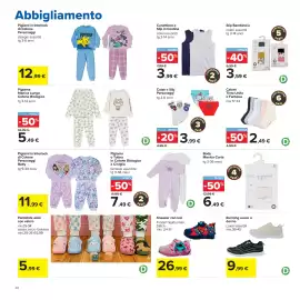 Volantino Carrefour Pagina 48: Calzini Tinta Unita o Fantasia €2,49, Sneaker con luci €26,99