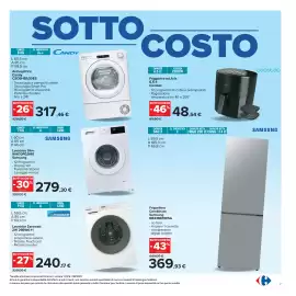 Volantino Carrefour Pagina 7: Lavatrice Slim Samsung €279,30, Asciugatrice Candy CSOEH8A2DES €317,46