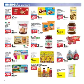 Volantino Carrefour Market Pagina 16: Confettura Bio Rigoni €3,39, Fette Biscottate Mulino Bianco €1,69