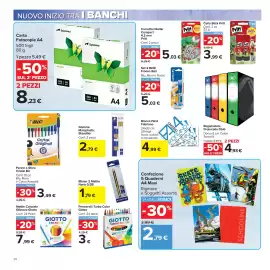 Volantino Carrefour Market Pagina 28: Matite Noris 0/2B €1,79, Blocco FA/4 Fabriano €4,99