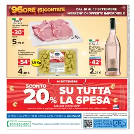 Volantino Carrefour Market Pagina 30: Derosis Pinot Grigio Frizzante €2,29, Cotolette e Nodini di Suino €5,59