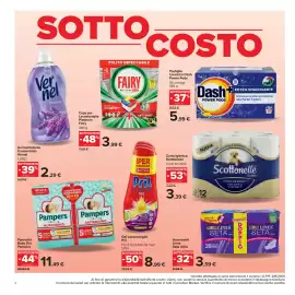 Volantino Carrefour Market Pagina 6: Carta Igienica Scottonelle €3,39, Dash Power Pods €5,99