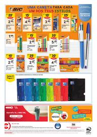Folheto Continente semana 36 Página 52: Sublinhadores fluorescentes bic c/grip €2,99, Lápis hb bic evolution €1,69