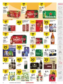 Folheto Continente semana 36 Página 35: Cerveja c/ álcool da marca super bock, Cerveja c/ álcool sagres mini €9,49