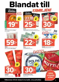 Coop Extra reklamblad vecka 37 Sida 5: Krossade tomater 3-pack €30,00, Soppa, Medlemspris €26,00