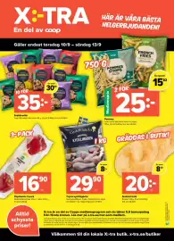 Coop Extra reklamblad vecka 37 Sida 8: Grekiskt bröd €20,00, Paprikamix 3-pack €16,90