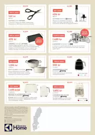Electrolux Home reklamblad Sida 12: KASTRULLSET MD241814N CULIMAT €1.499,00, STEKBORD S-FRS-4311 SATAKE €499,00