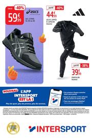 Catalogue Intersport page 12: Asics gel-citrek €59,99, Adidas pantalon homme €39,99