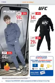 Catalogue Intersport page 10: Venum pantalon homme €44,99, Ufc sweatshirt homme €34,99