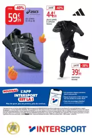 Catalogue Intersport page 12: Asics gel-citrek €59,99, Adidas pantalon homme €39,99