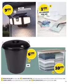 Catalogue GiFi page 19: LES 2 HOUSSES VIDE-AIR €1,99, ECO-LUX Solaire Détecteur de mouvements €9,95