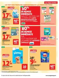 Catalogue Auchan page 21: Kleenex Papier Toilette €12,99, SUN CAPSULES LAVE VAISSELLE €9,59