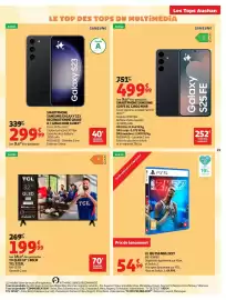 Catalogue Auchan page 23: SAMSUNG SMARTPHONE GALAXY S23 €299,99, SAMSUNG SMARTPHONE S25FE 5G 128GO NOIR €499,99