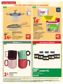 Catalogue Auchan page 24: Blanreve couette tempérée €16,00, Menastyl GAMME EASY INOX FIXE €14,99