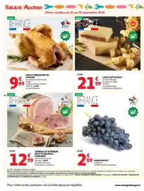 Catalogue Auchan page 46: COMTÉ AOP €21,99, Madrange Jambon cuit supérieur €12,99