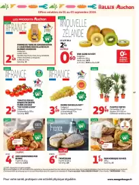Catalogue Auchan page 49: TROPÉZIENNE €6,00, TOMATES CERISES RONDES EN GRAPPE €2,69