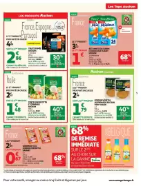 Catalogue Auchan page 5: DAUNAT SANDWICH XXL JAMBON EMMENTAL €0,67, Fleury Michon Bâtonnets de surimi €1,00