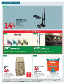 Catalogue Auchan page 50: CHARBON DE BOIS €4,99, AXAL Pastilles de sel €4,99