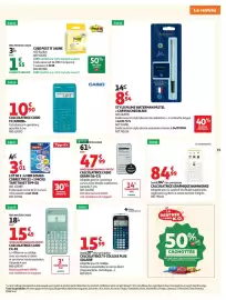 Catalogue Auchan page 55: WATERMAN STYLO PLUME PASTEL €8,94, NUMWORKS CALCULATRICE GRAPHIQUE €84,99
