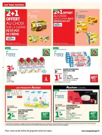 Catalogue Auchan page 6: Elle & Vire Beurre de Normandie Doux €1,26, Elle & Vire Crème Entière €3,29