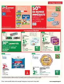Catalogue Auchan page 7: Casa Azzurra Mozzarella €2,95, SAINT ALBRAY Gourmand & Crémeux €2,17