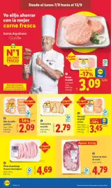 Catálogo Lidl semana 37 Página 12: Pavo filete de pechuga de pavo muy jugoso €4,69, Pollo jamoncitos €2,79