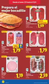 Catálogo Lidl semana 37 Página 18: Realvalle mortadela lonchas €1,19, Realvalle cabecero de lomo €2,59