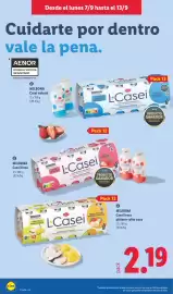 Catálogo Lidl semana 37 Página 22: Milbona Casei fresa plátano- piña coco €2,19, Milbona LCasei natural €1,83