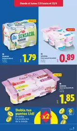 Catálogo Lidl semana 37 Página 23: Milbona Linea con fruta 0% 0% €1,85, Milbona sensacol natural €1,79