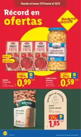 Catálogo Lidl semana 37 Página 24: Alesto snack de almendra €1,85, Campo Largo garbanzos €0,59