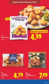 Catálogo Lidl semana 37 Página 27: Monissa Relleno Kebab de pollo €7,49, Nuggets pollo €4,99