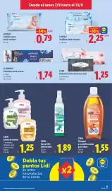 Catálogo Lidl semana 37 Página 31: Cien pañuelos extra suaves en caja €1,25, Cien champú y acondicionador para niños €1,55