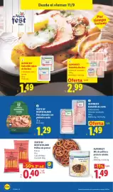 Catálogo Lidl semana 37 Página 38: Alpenfest embutido de cerdo €1,49, Taste of Deutschland Maxi Pretzel sticks €0,40