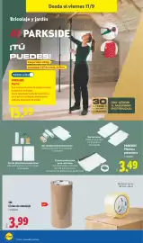 Catálogo Lidl semana 37 Página 16: 3M cintas de embalaje €3,99, Parkside puntal €15,99