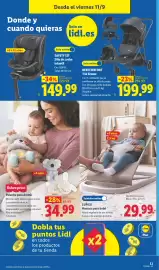 Catálogo Lidl semana 37 Página 25: Fisher-price peluche para dormir €34,99, Lupilu hamaca para bebé €29,99