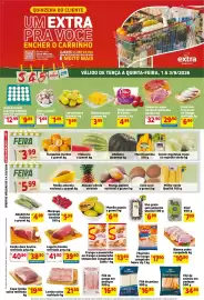 Encarte Mercado Extra Página 1: Frango a passarinho ou frango a passarinho temperado congelados €13,90